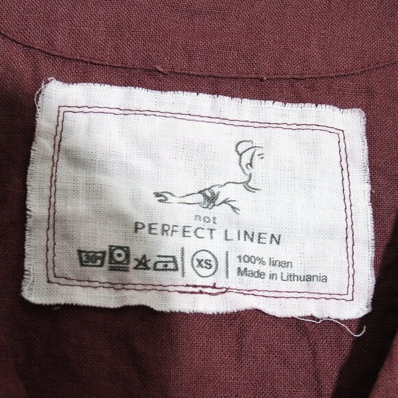 notPERFECTLINEN 100% Linen Tank Mini Dress V-Neck Sleeveless Size XS - Picture 5 of 12